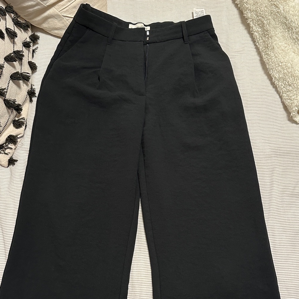 Abercrombie & Fitch Black Wide Leg Pants